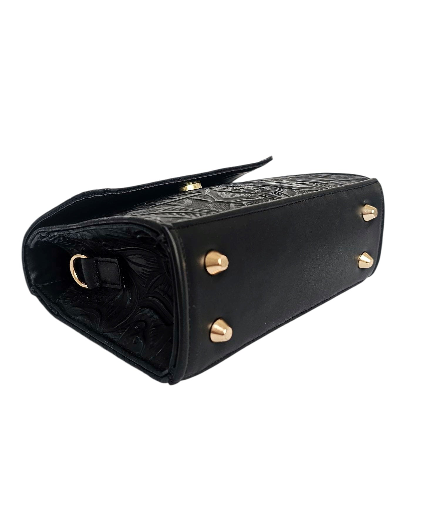 The Artisanal Crossbody Bag - Black by MBH Leather, product view 5