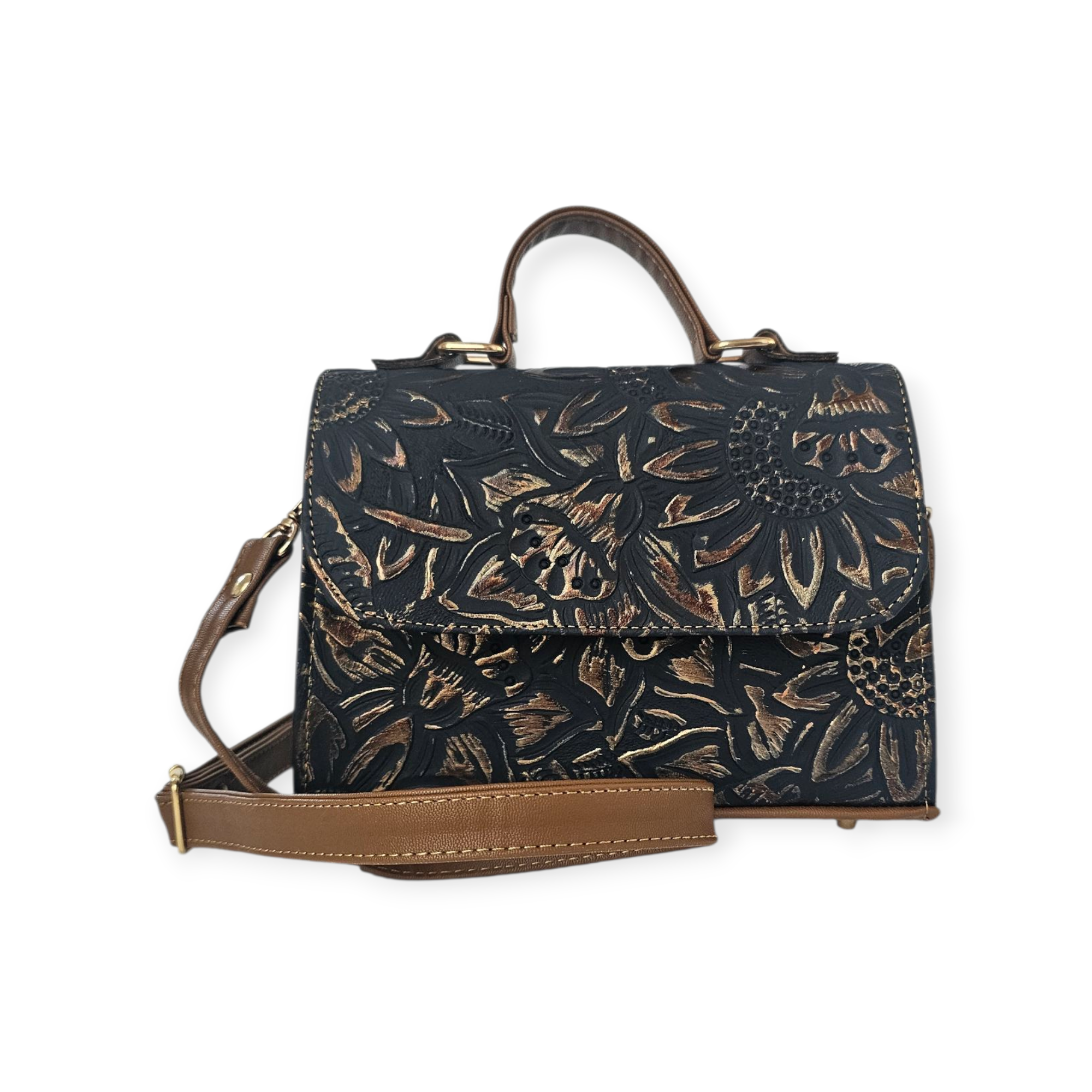 The Artisanal Crossbody Bag - Blue by MBH Leather, product view 1