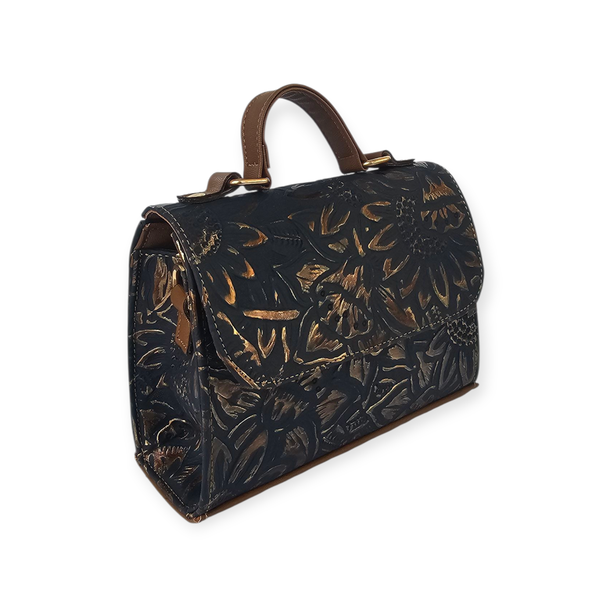 The Artisanal Crossbody Bag - Blue by MBH Leather, product view 2