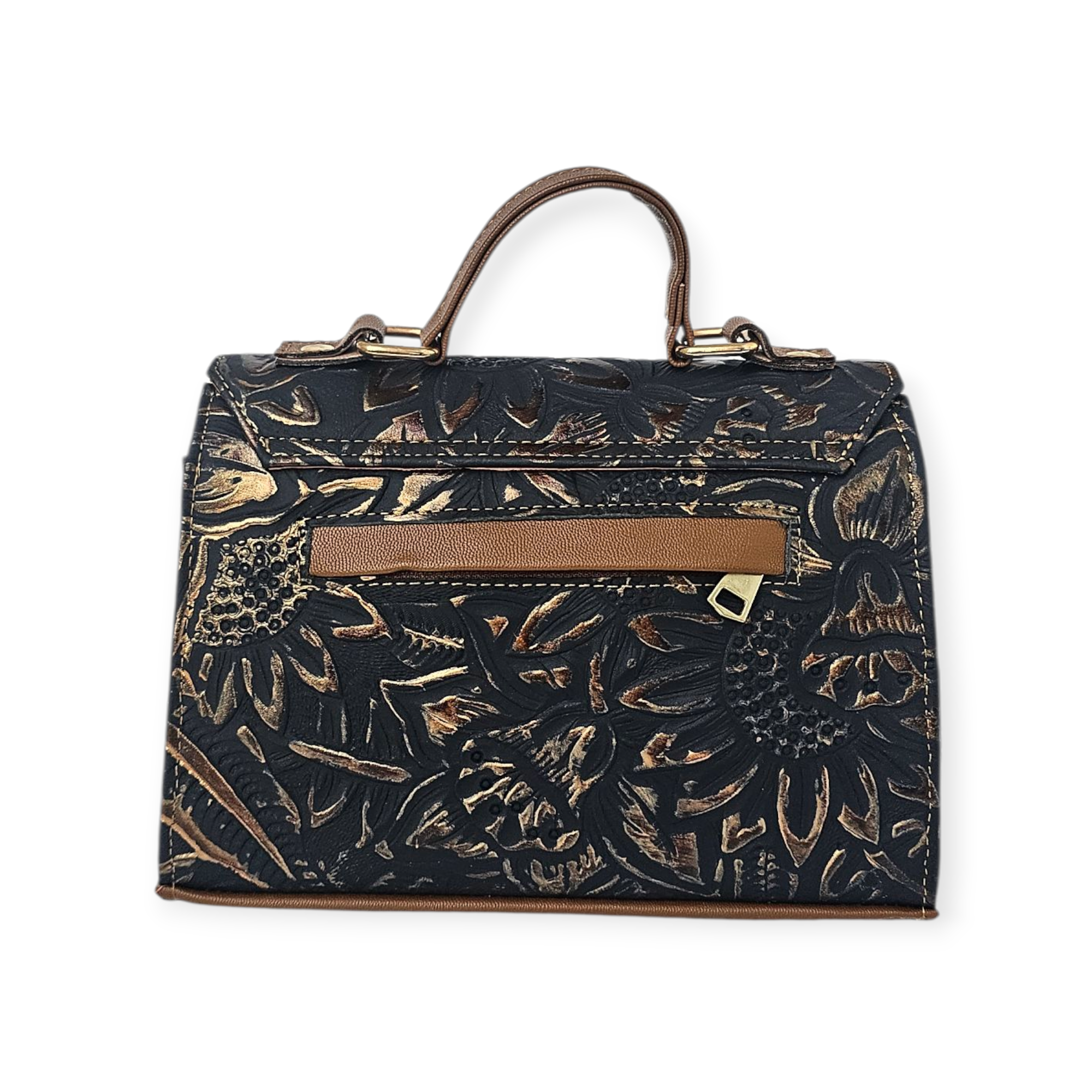 The Artisanal Crossbody Bag - Blue by MBH Leather, product view 3