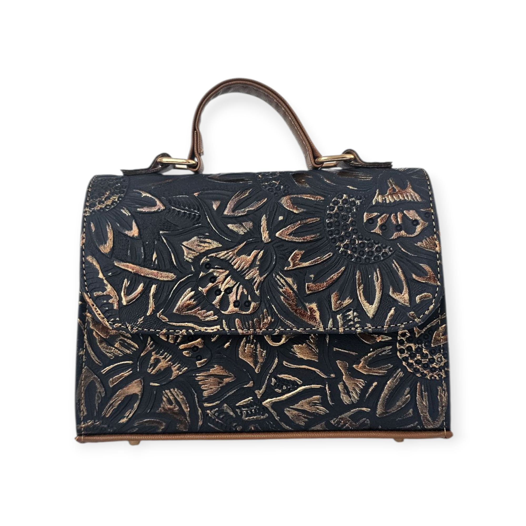 The Artisanal Crossbody Bag - Blue by MBH Leather, product view 4