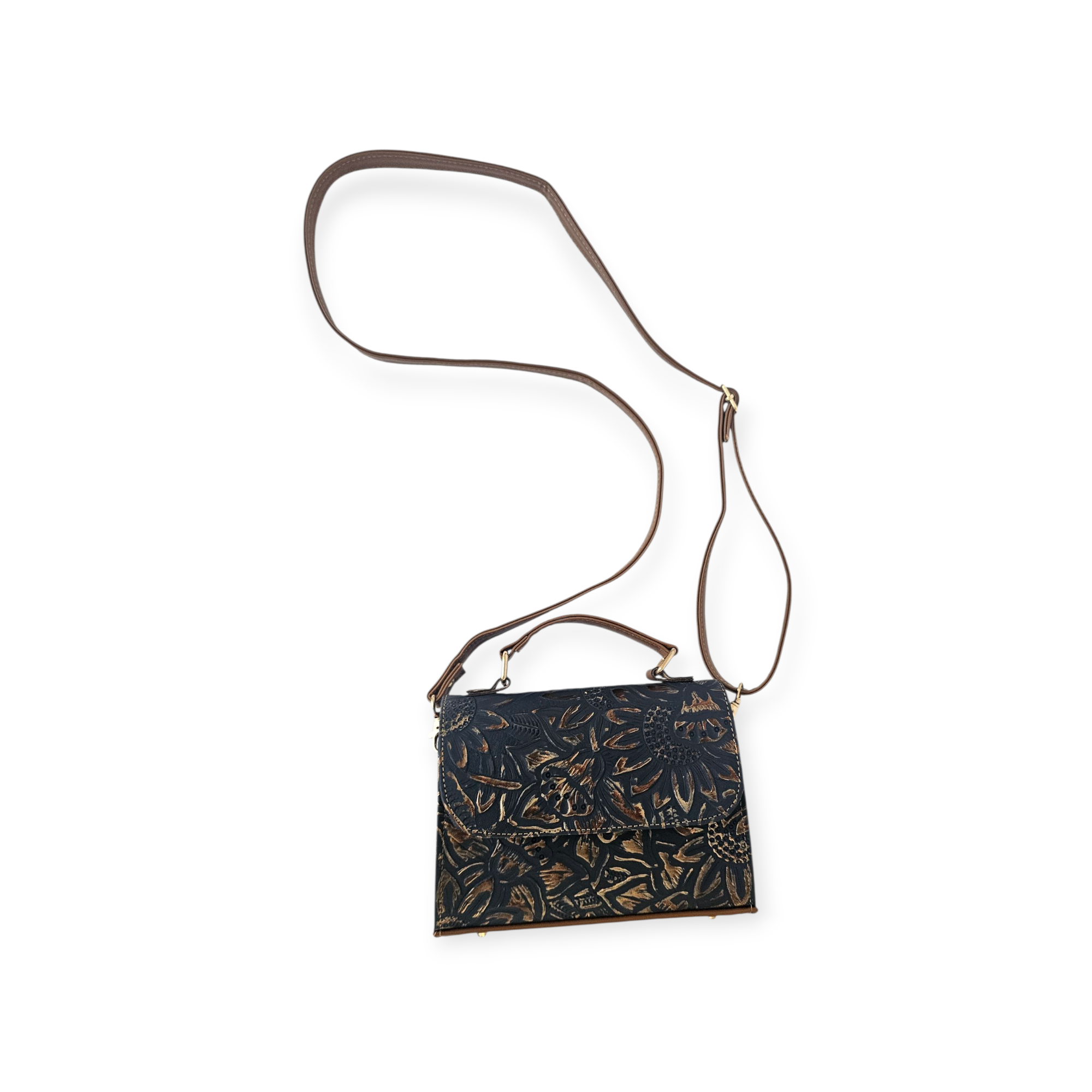 The Artisanal Crossbody Bag - Blue by MBH Leather, product view 6