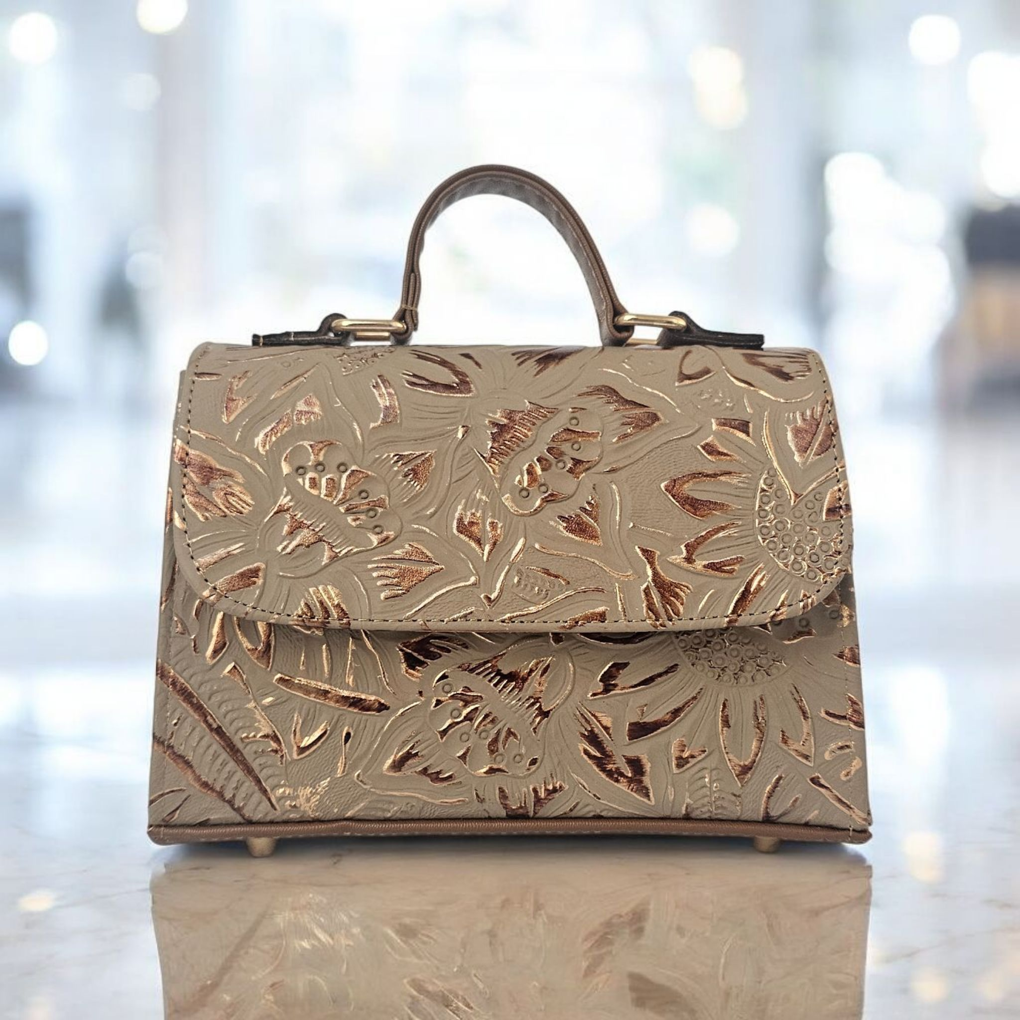 The Artisanal Crossbody Bag - Brown by MBH Leather, product view 1
