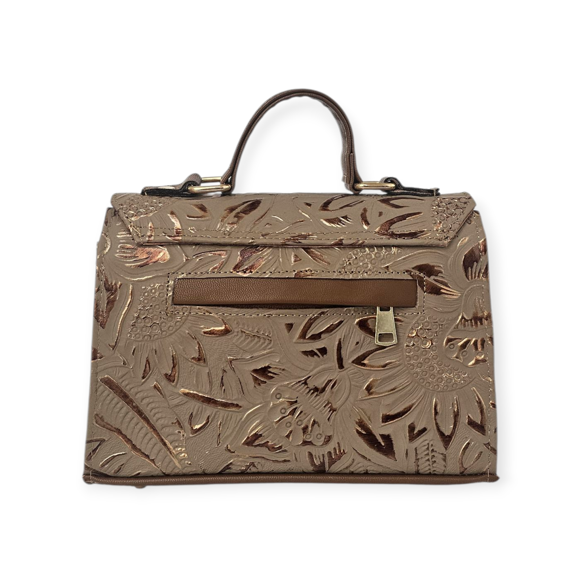 The Artisanal Crossbody Bag - Brown by MBH Leather, product view 4