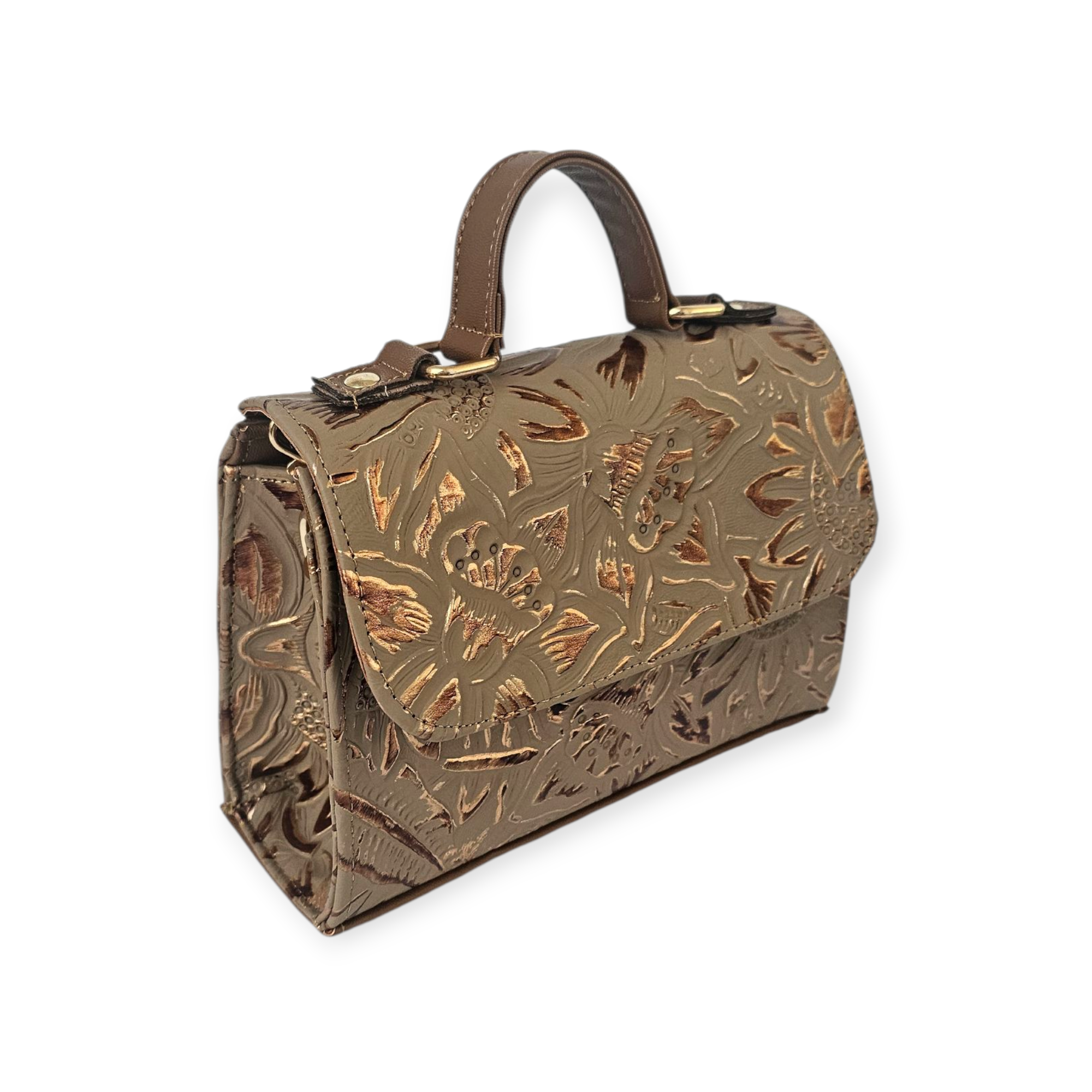 The Artisanal Crossbody Bag - Brown by MBH Leather, product view 6