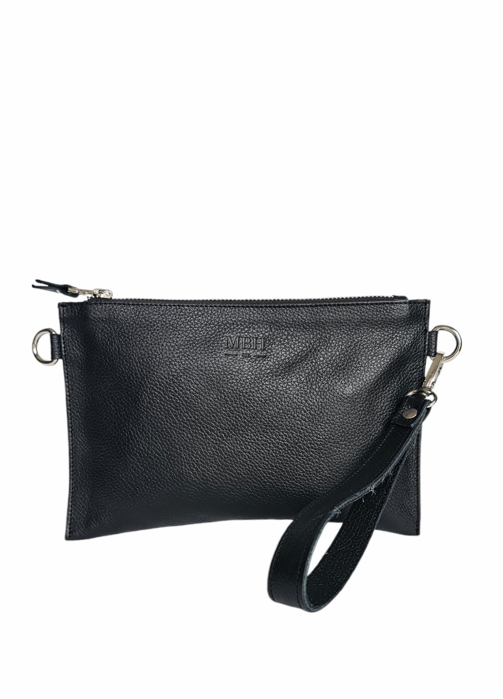 The Conscious Crossbody Clutch Bag - Black by MBH Leather, product view 1