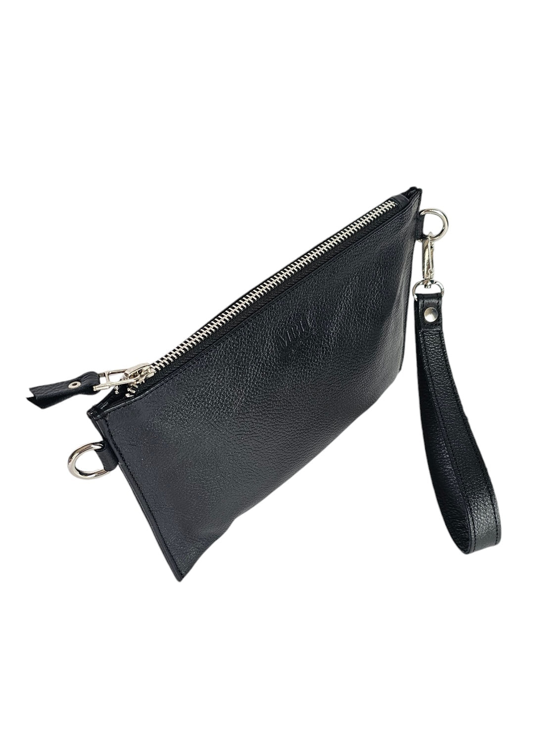 The Conscious Crossbody Clutch Bag - Black by MBH Leather, product view 2