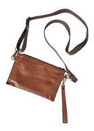 The Conscious Crossbody Clutch Bag - Brown by MBH Leather, product view 2