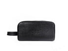 The Executive Double Zip Toiletry Bag - Black by MBH Leather, product view 1
