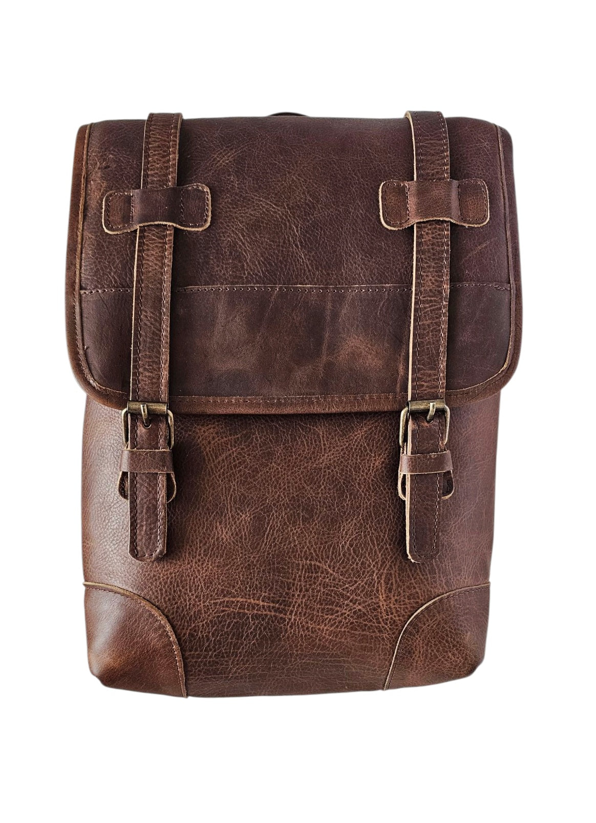 The Ferrano Leather Backpack - Brown by MBH Leather, product view 2