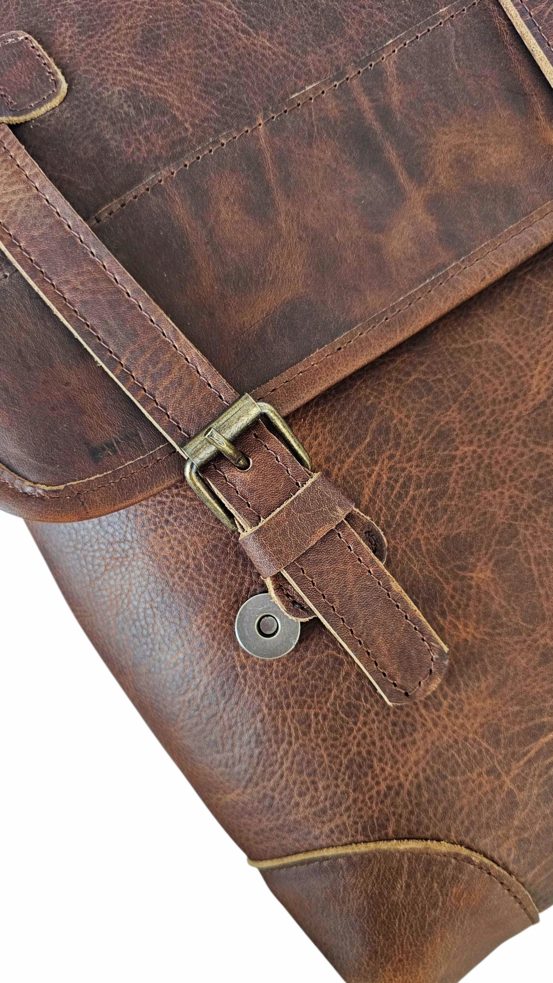 The Ferrano Leather Backpack - Brown by MBH Leather, product view 6
