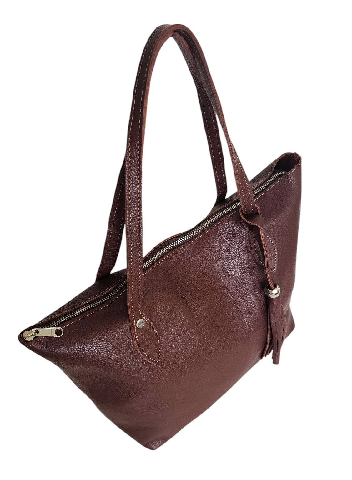 The Florentine Tote Bag- Brown by MBH Leather, product view 5