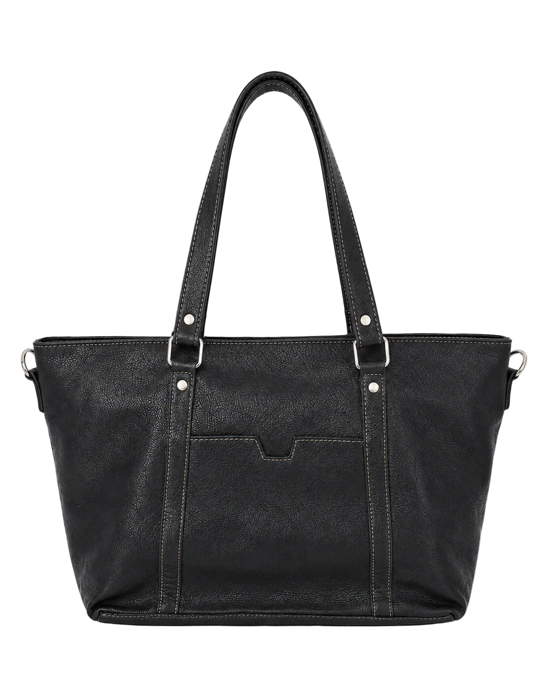 The Icon Leather Tote Bag - Black by MBH Leather, product view 4