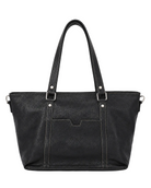 The Icon Leather Tote Bag - Black by MBH Leather, product view 4