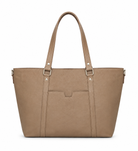 The Icon Leather Tote Bag - Warm Taupe by MBH Leather, product view 2