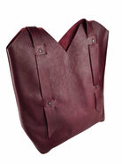 The Linear Tote Bag - Merlot by MBH Leather, product view 2