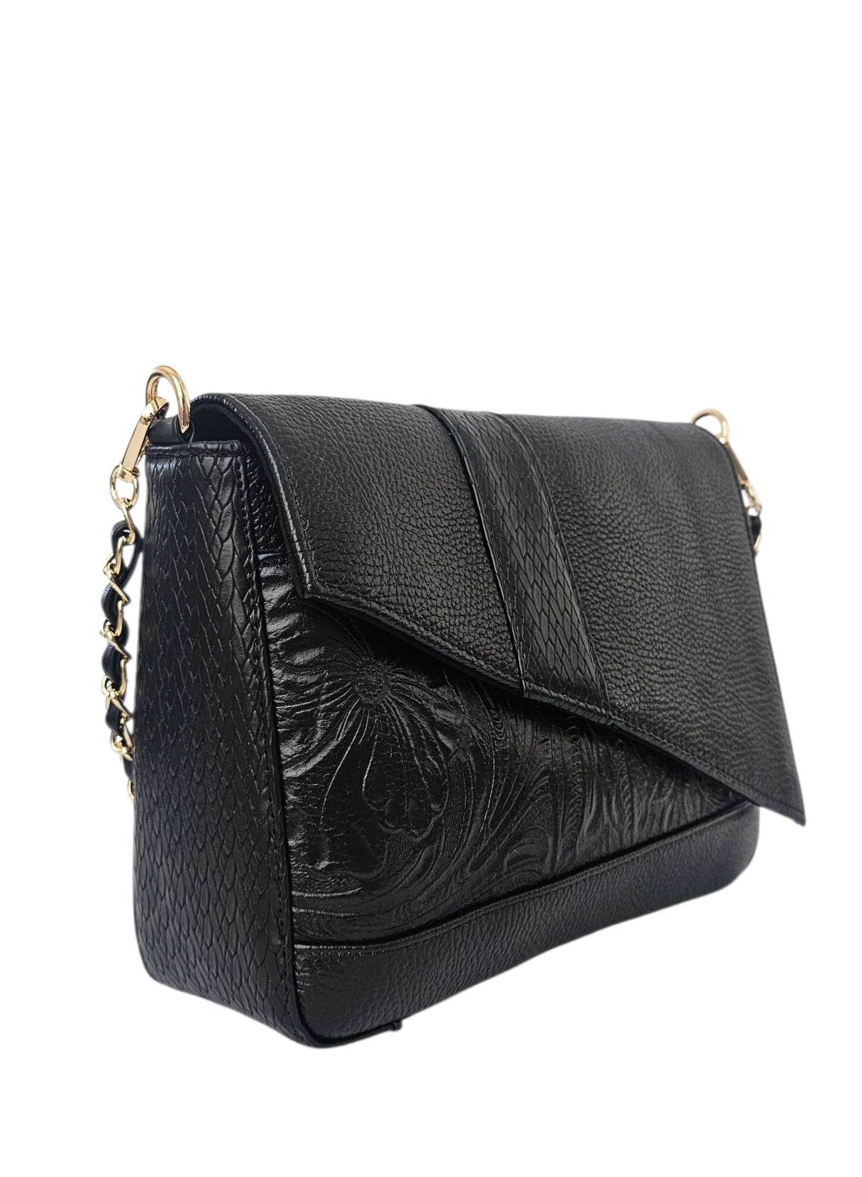 The Marquesa Crossbody Bag - Black by MBH Leather, product view 2