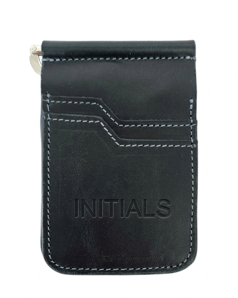 The Minimalist Money Clip Wallet - Black by MBH Leather, product view 3
