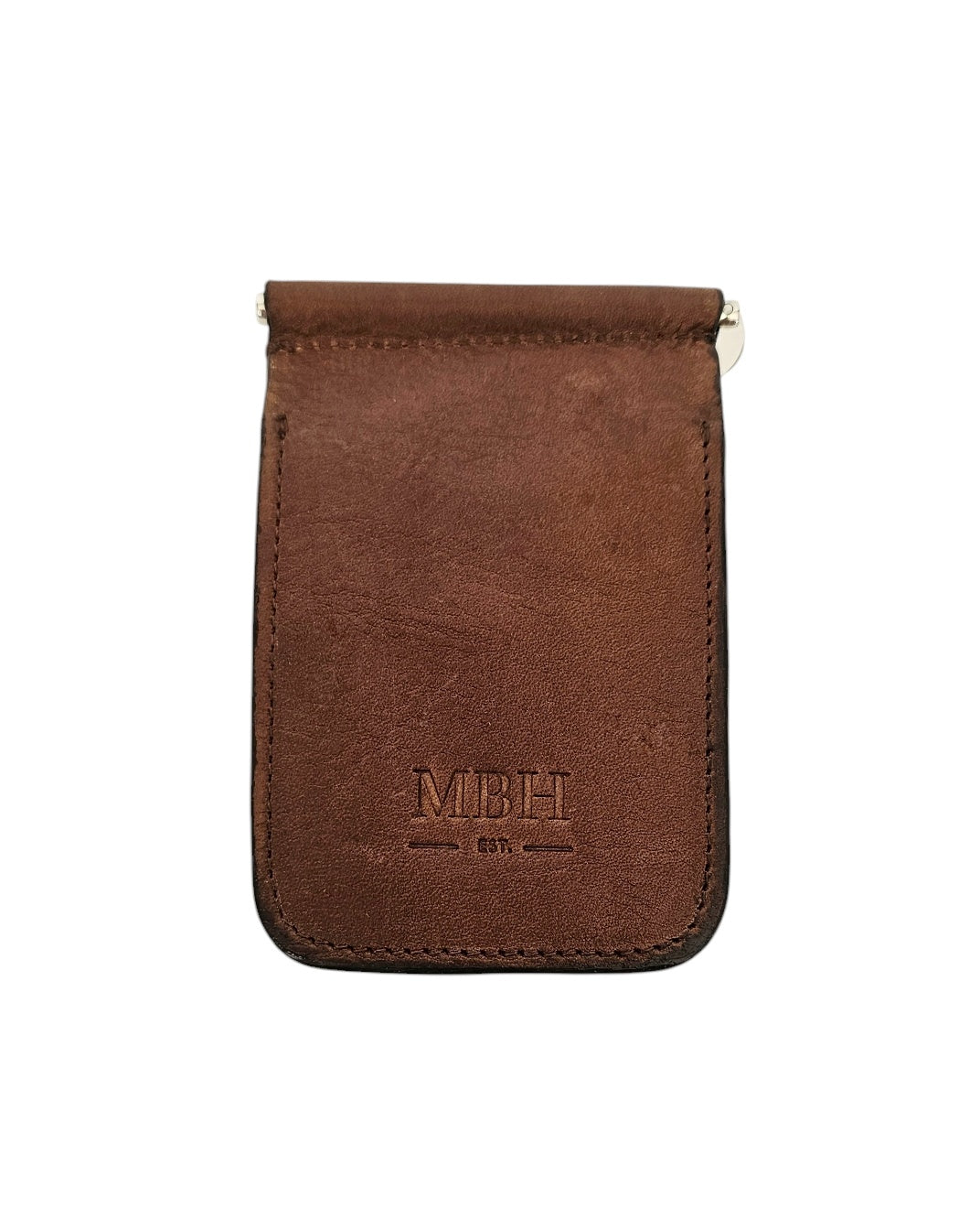 The Minimalist Money Clip Wallet - Brown by MBH Leather, product view 1