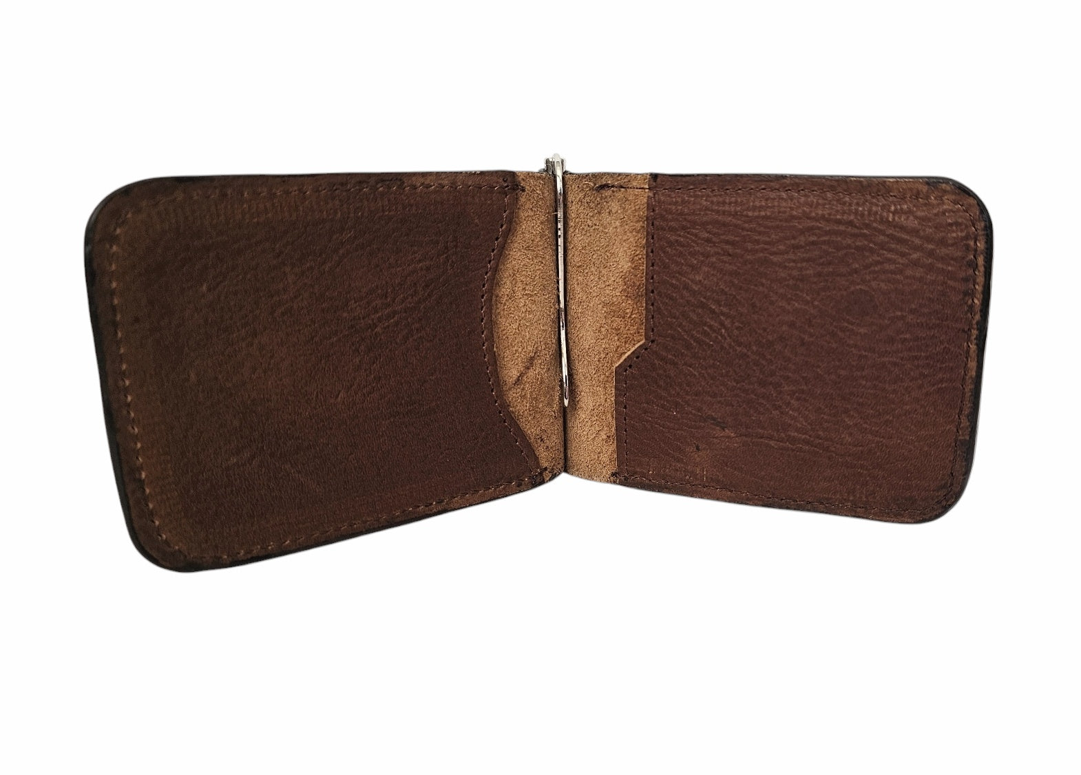 The Minimalist Money Clip Wallet - Brown by MBH Leather, product view 2