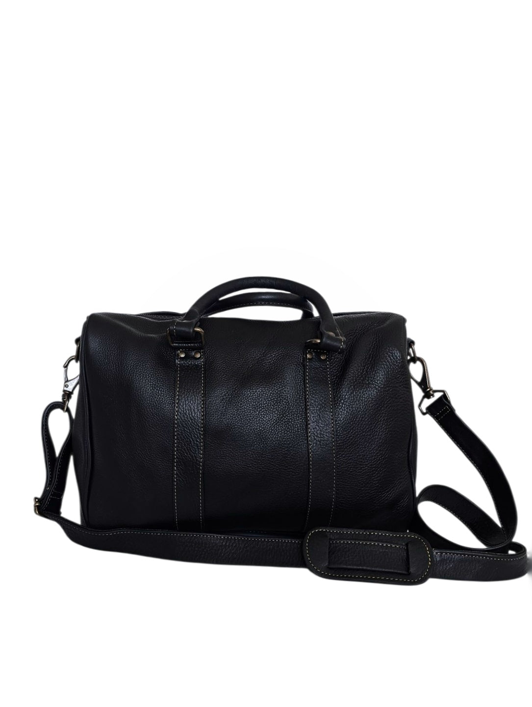 The Montclaire Weekender Travel Bag- Black by MBH Leather, product view 2