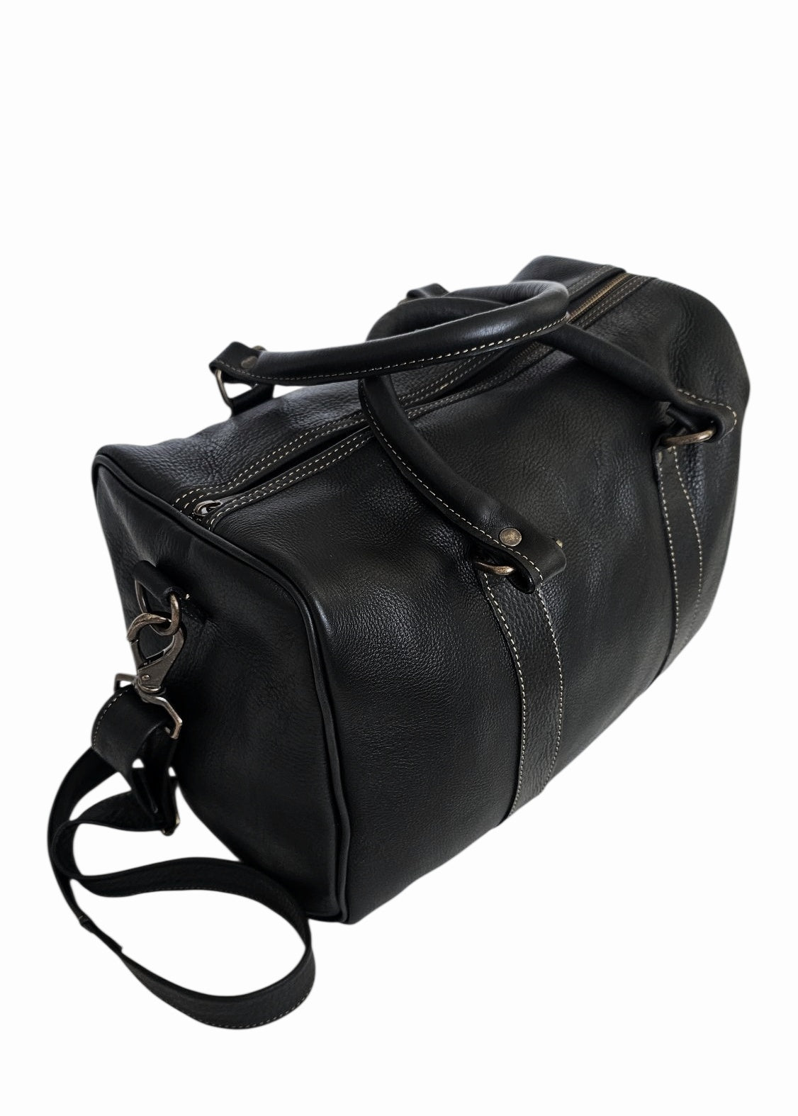 The Montclaire Weekender Travel Bag- Black by MBH Leather, product view 4