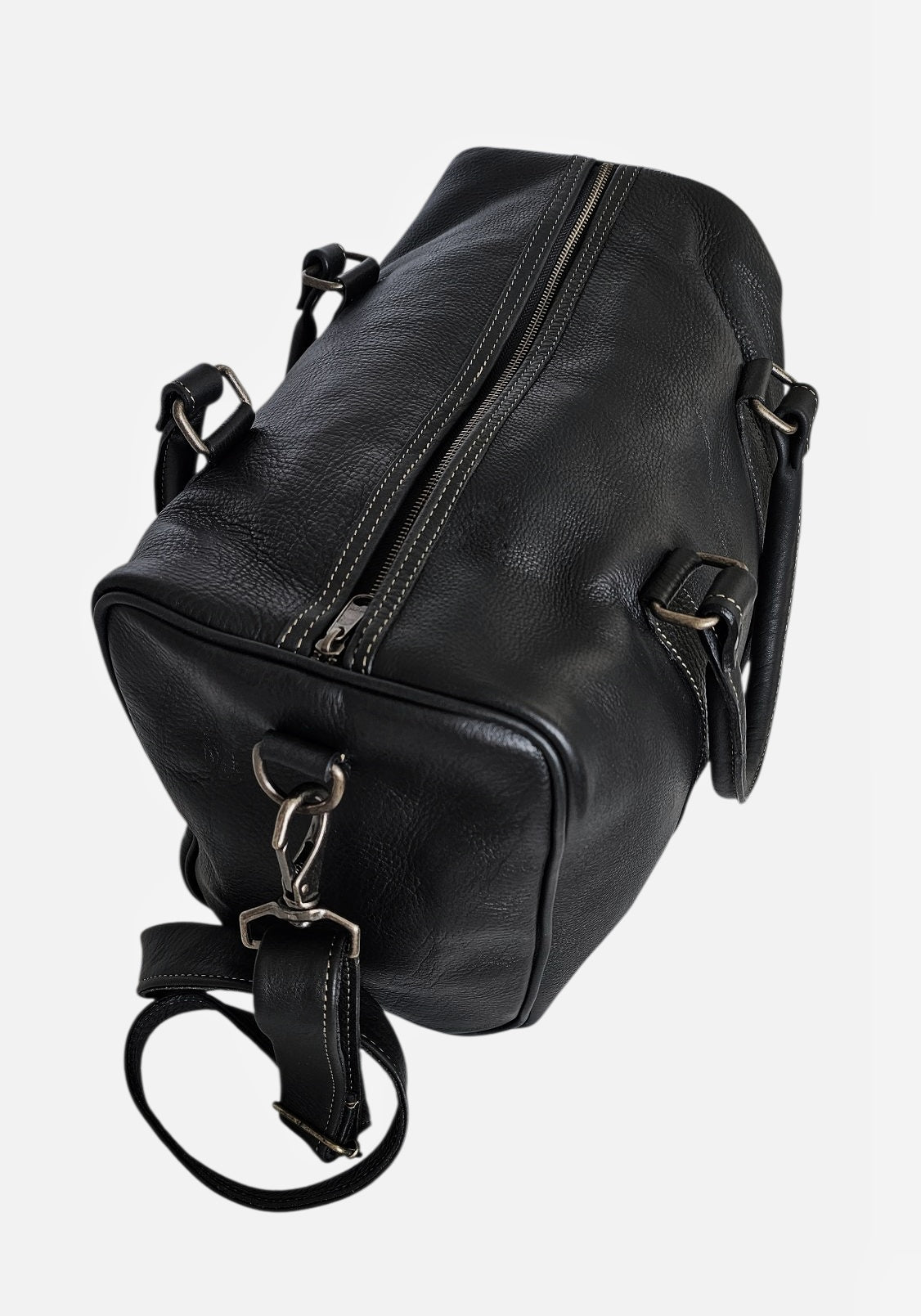 The Montclaire Weekender Travel Bag- Black by MBH Leather, product view 7