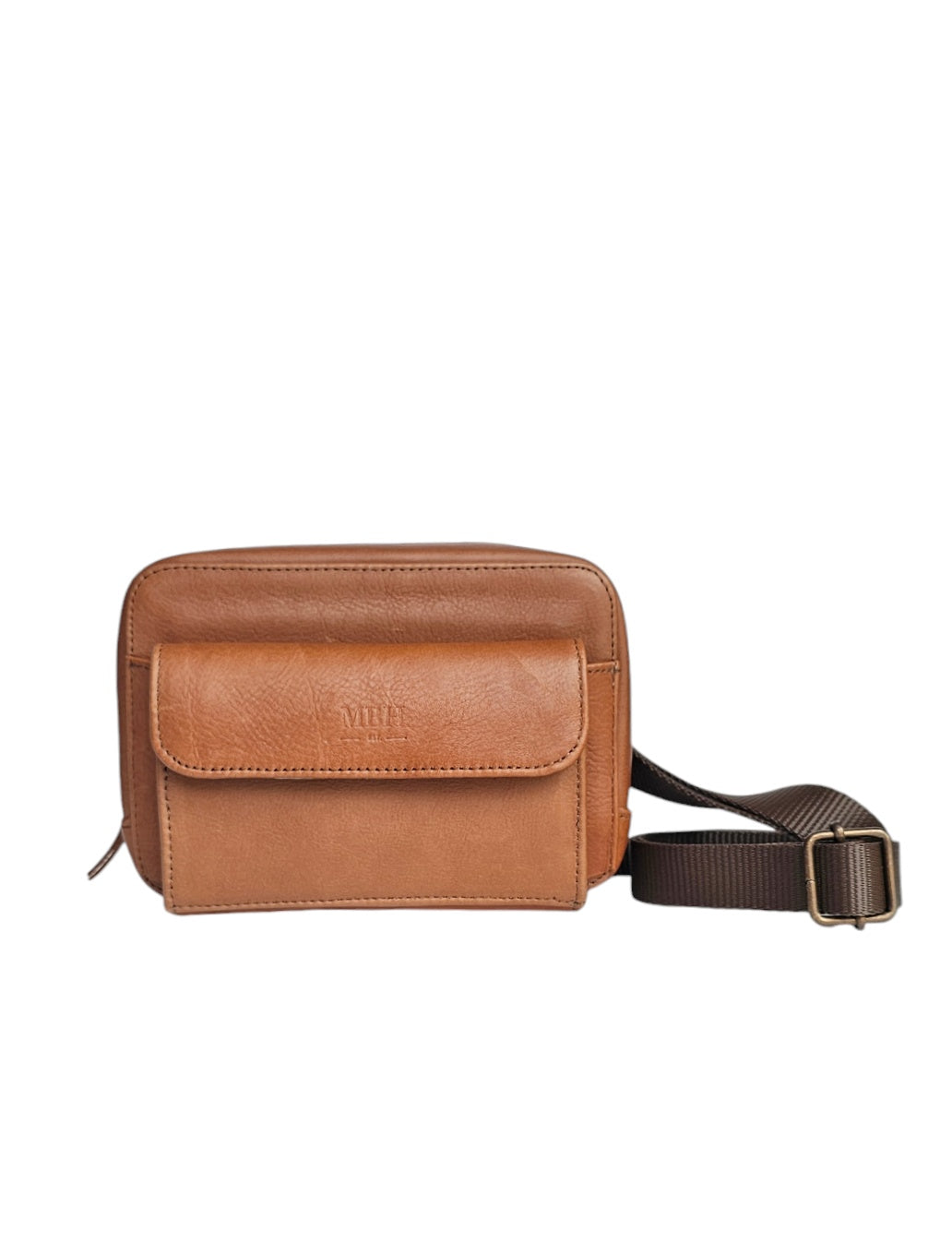 The Nomad Crossbody Leather Bag by MBH Leather, product view 3