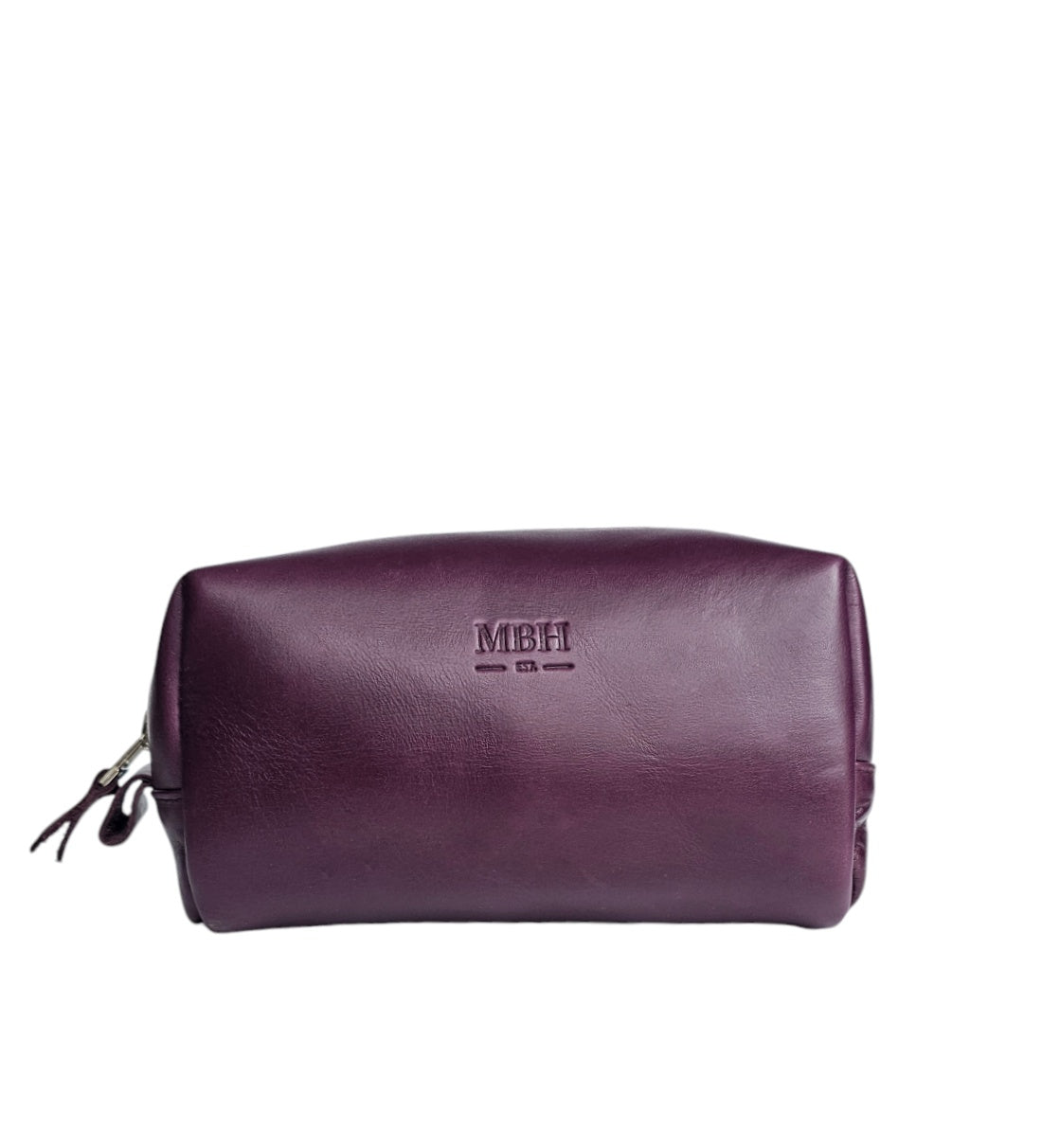 The Petite Luxe Makeup Pouch - French Violet by MBH Leather, product view 1