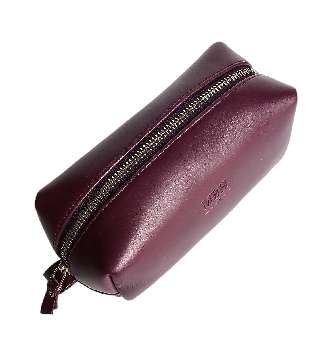 The Petite Luxe Makeup Pouch - French Violet by MBH Leather, product view 2