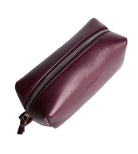 The Petite Luxe Makeup Pouch - French Violet by MBH Leather, product view 2