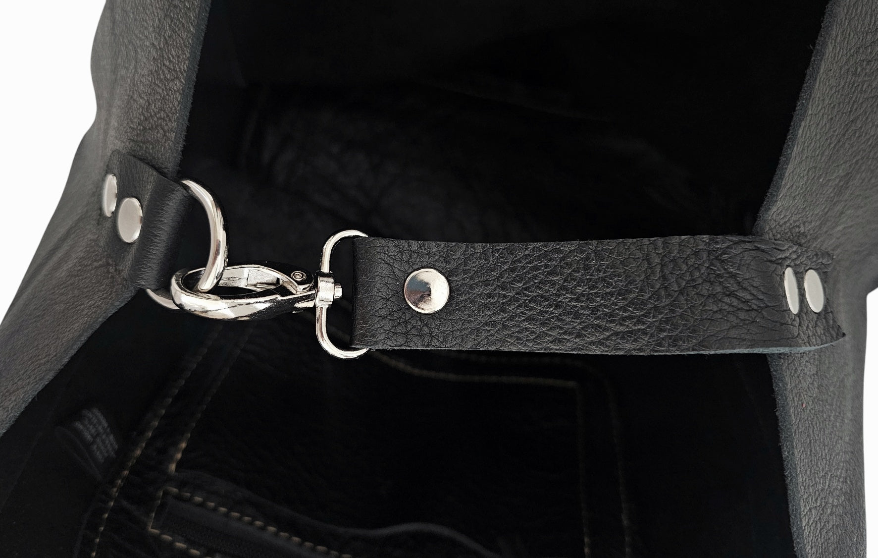 The Serena Shoulder Bag - Black by MBH Leather, product view 4