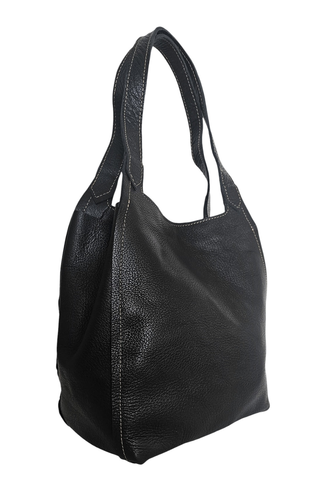 The Serena Shoulder Bag - Black by MBH Leather, product view 5