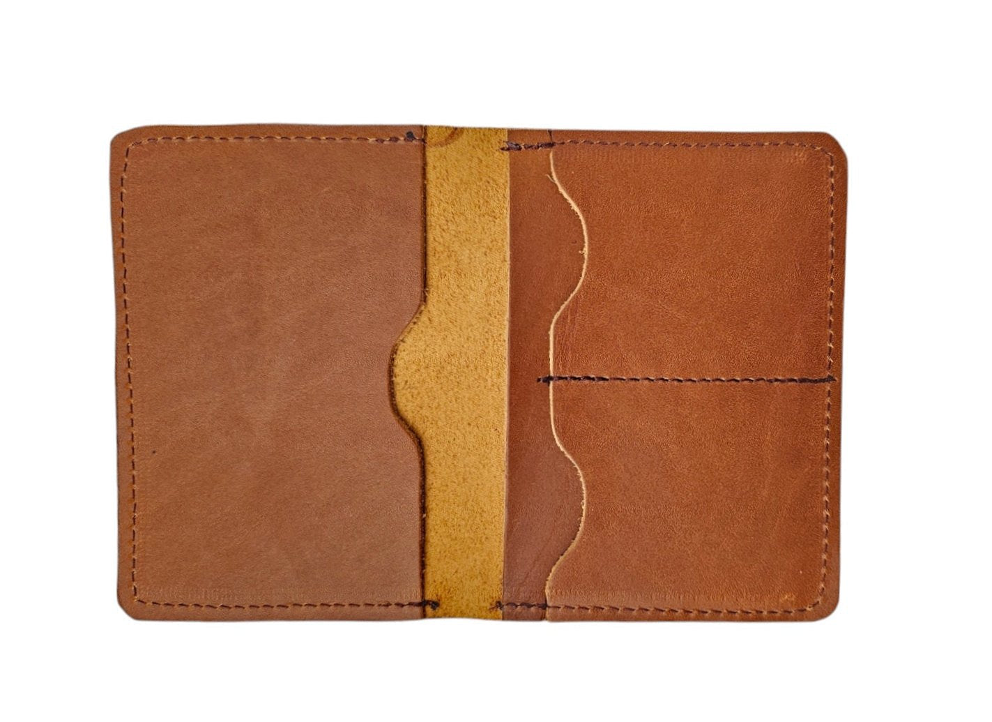 The Traveler Leather Passport Wallet - Brown by MBH Leather, product view 3