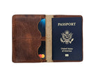 The Traveler Leather Passport Wallet - Espresso by MBH Leather, product view 2