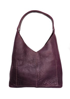 The Verona Classic Shoulder Bag - Violet by MBH Leather, product view 3