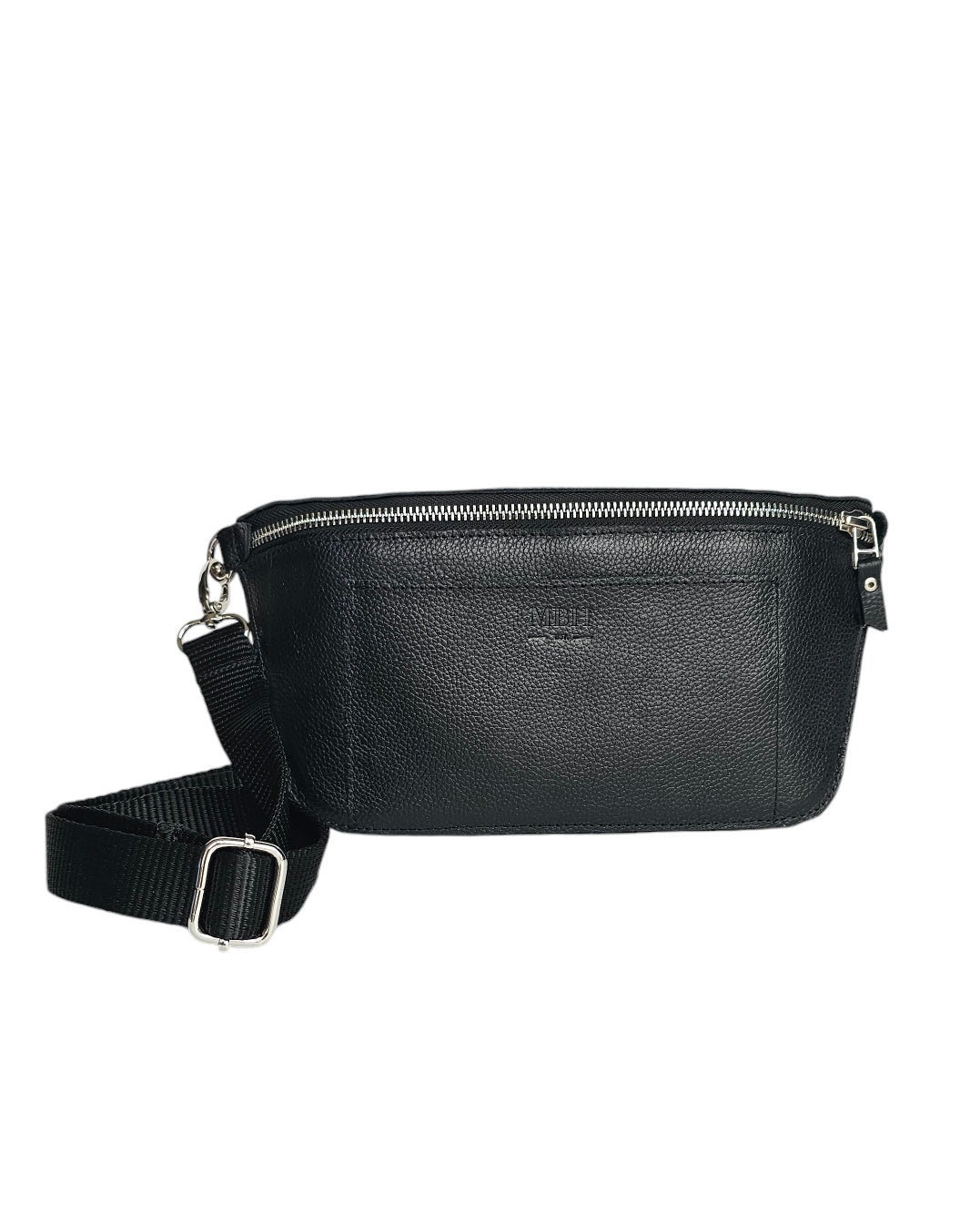 The Voyager Crossbody Sling Bag - Black by MBH Leather, product view 1