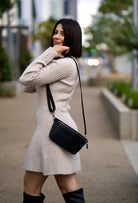 The Voyager Crossbody Sling Bag - Black by MBH Leather, product view 3