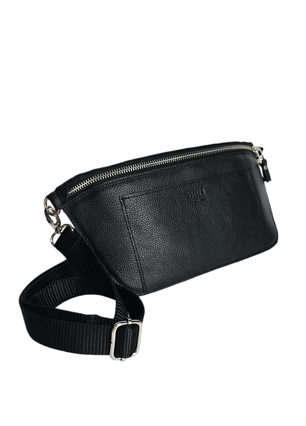The Voyager Crossbody Sling Bag - Black by MBH Leather, product view 5