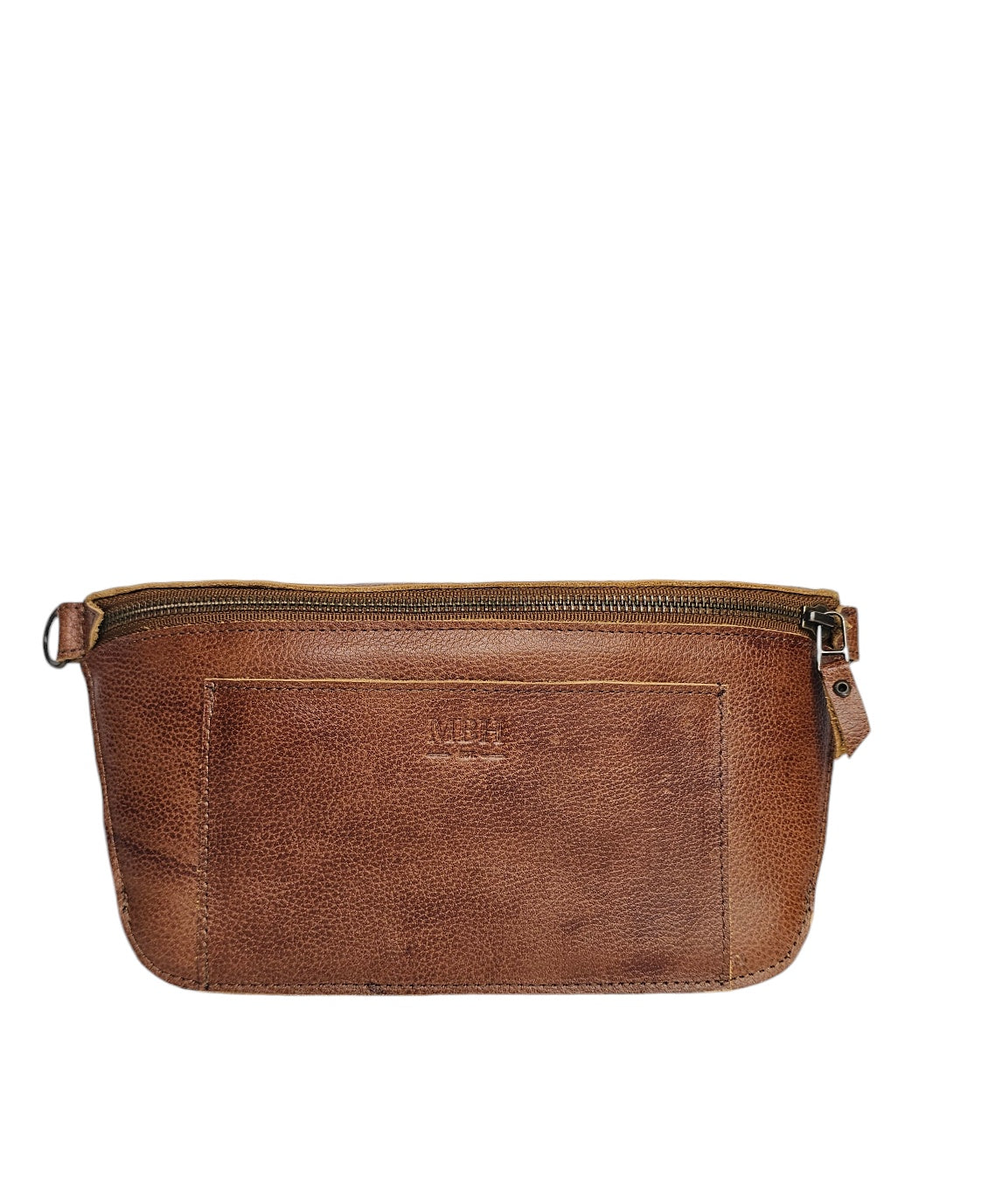 The Voyager Crossbody Sling Bag - Brown by MBH Leather, product view 4