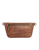The Voyager Crossbody Sling Bag - Brown by MBH Leather, product view 5