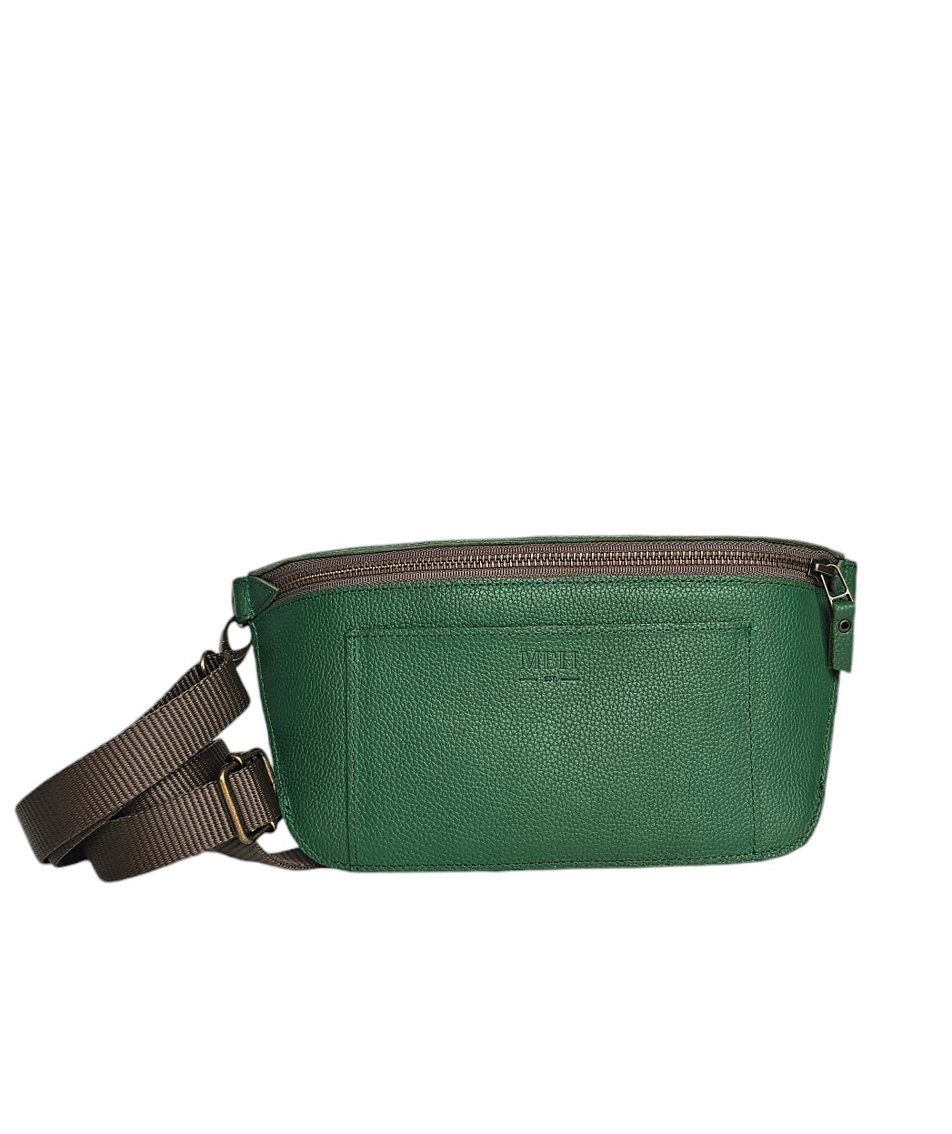 The Voyager Crossbody Sling Bag - Olive Green by MBH Leather, product view 1