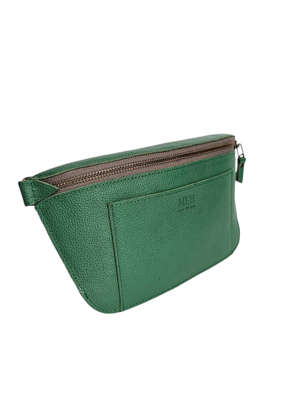 The Voyager Crossbody Sling Bag - Olive Green by MBH Leather, product view 4