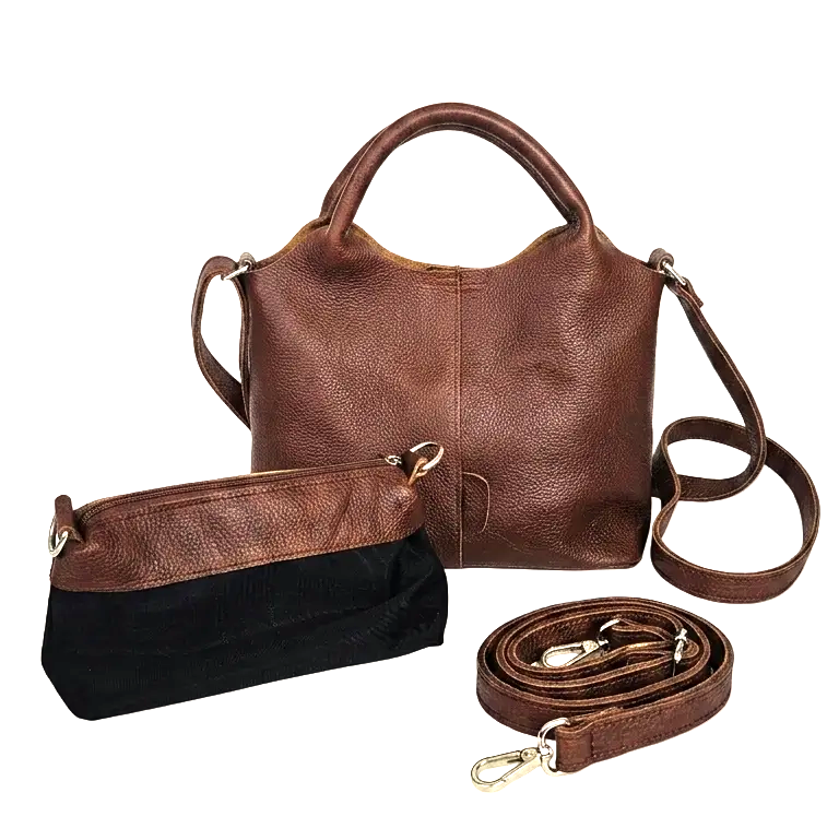 Valencia Leather Crossbody Bag by MBH Leather, product view 2