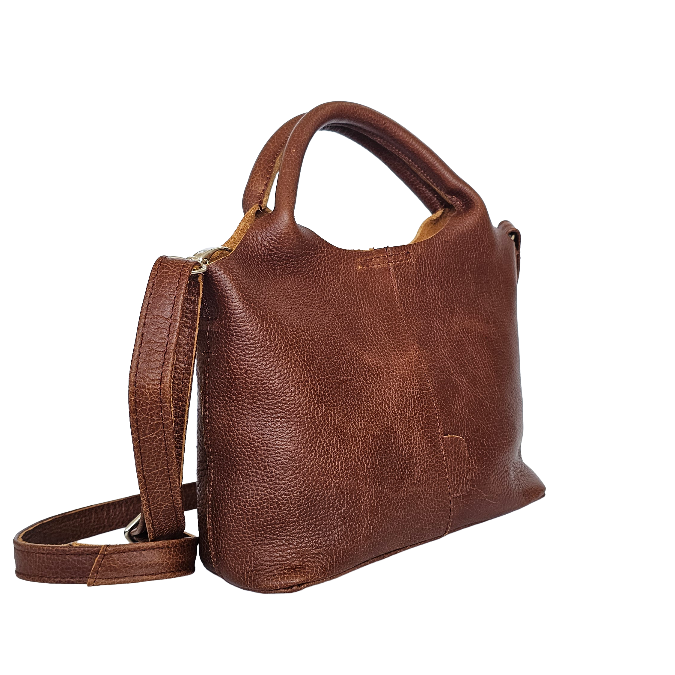 Valencia Leather Crossbody Bag by MBH Leather, product view 3