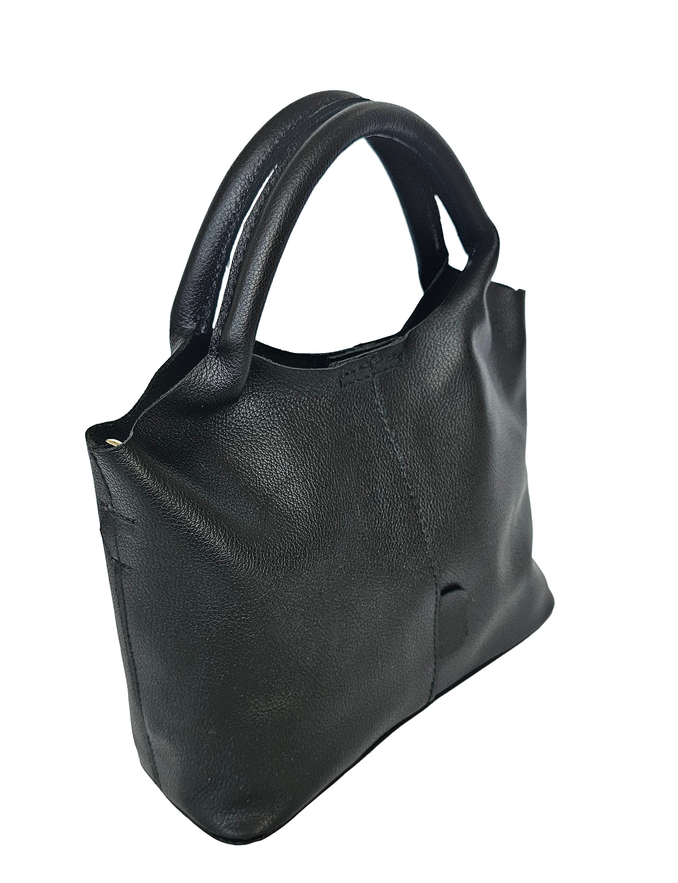 Valencia Leather Crossbody Bag - Black by MBH Leather, product view 2