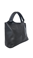 Valencia Leather Crossbody Bag - Black by MBH Leather, product view 3