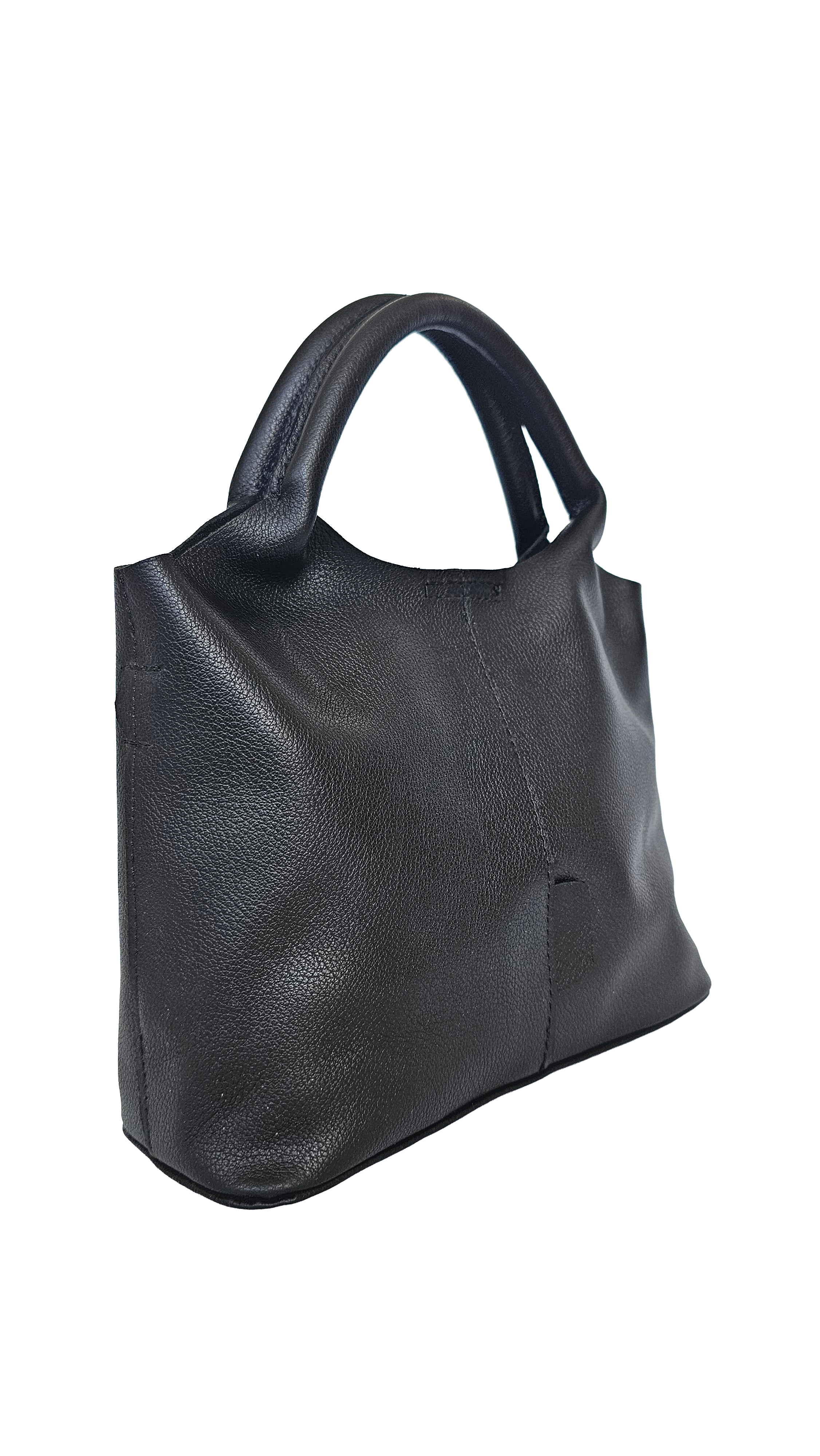 Valencia Leather Crossbody Bag - Black by MBH Leather, product view 3