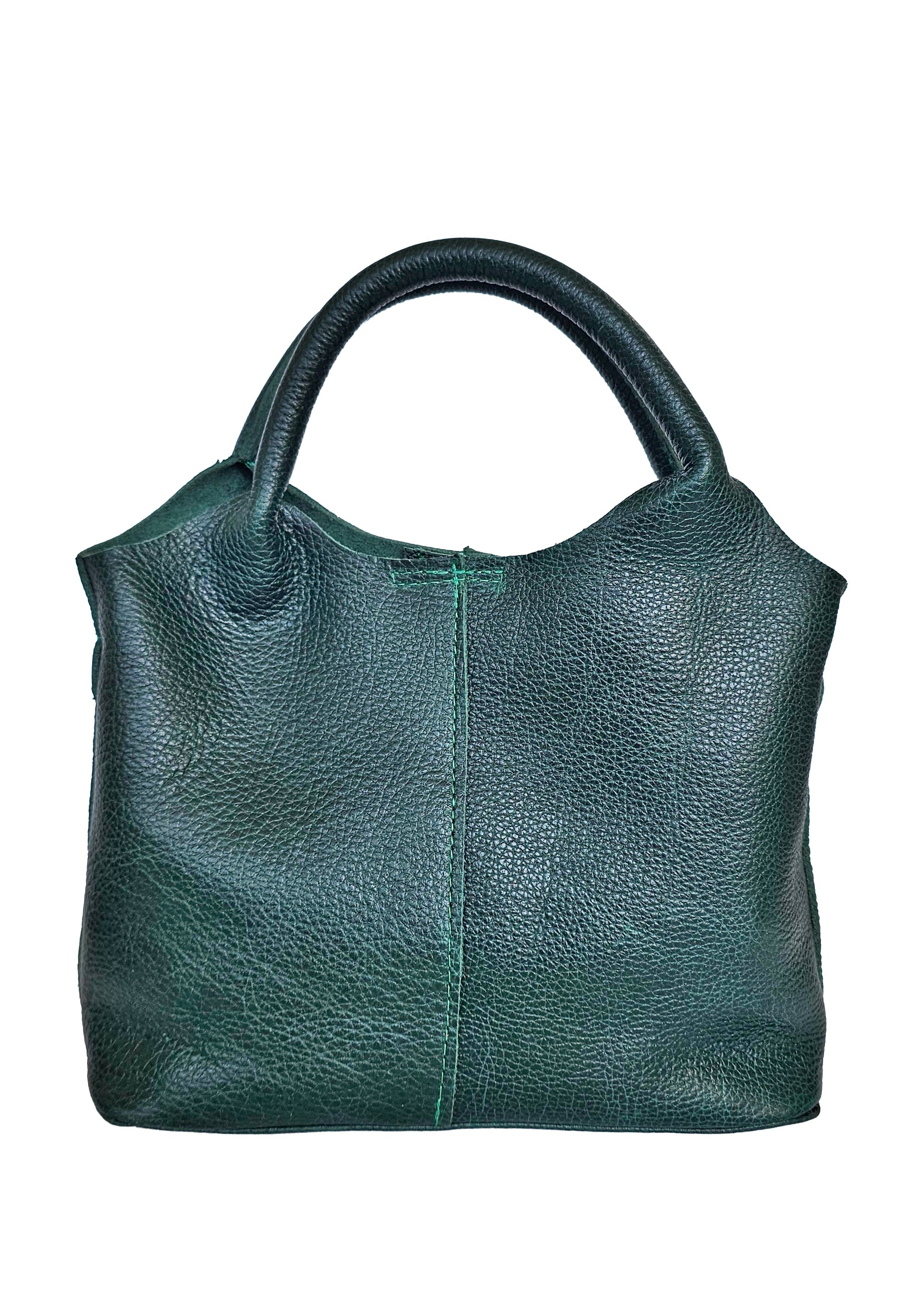 Valencia Leather Crossbody Bag- Green by MBH Leather, product view 3