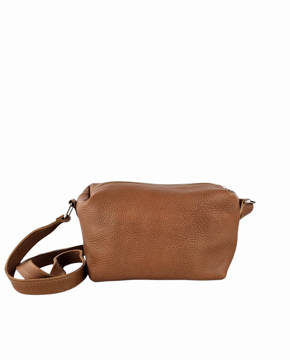 small leather crossbody bag brown